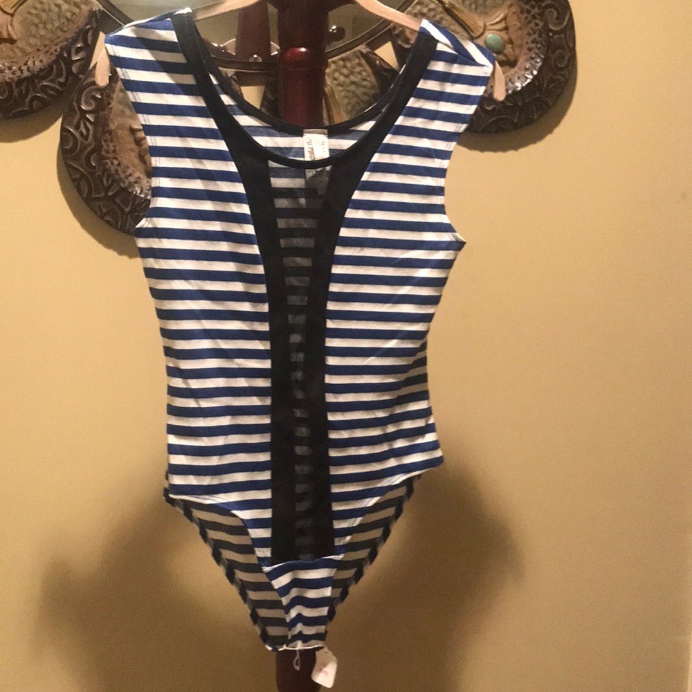 Sailor stripe bodysuit